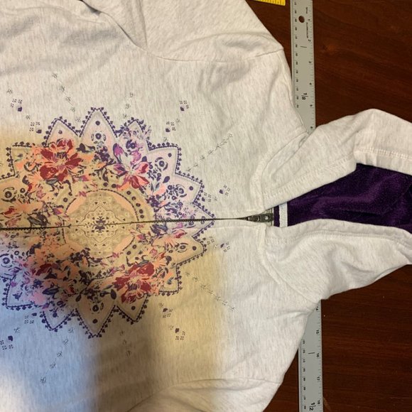 Hoodie Sweatshirt Lucky Brand Girls Large 14/16 Microfiber Lined - Picture 5 of 6